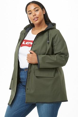 Forever21 Plus Size Levis Rubberized Rain Coat