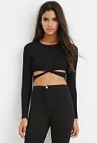 Forever21 Women's  Cutout Crop Top (black)