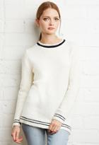 Forever21 Stripe-trimmed Sweater