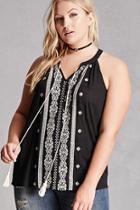 Forever21 Plus Size Embroidered Tank Top