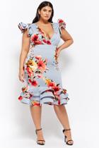 Forever21 Plus Size Eta Floral Ruffle-hem Dress