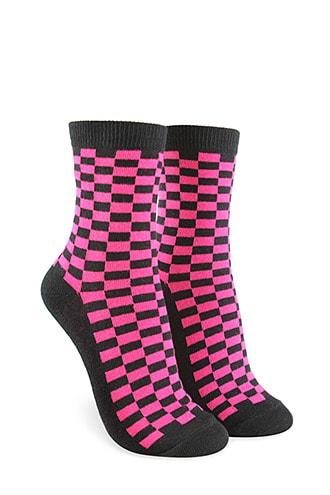 Forever21 Checkered Print Crew Socks