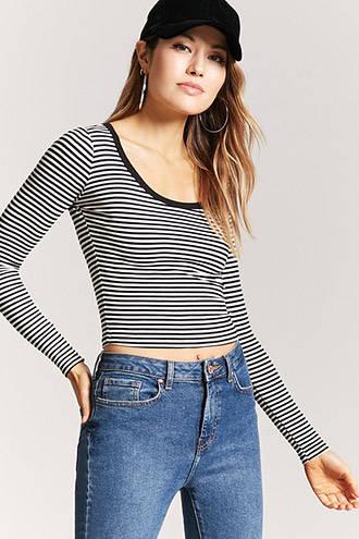 Forever21 Ribbed Stripe Tee