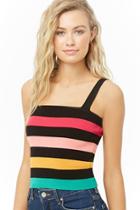 Forever21 Sweater-knit Multicolor Striped Cami