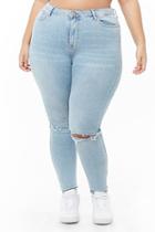 Forever21 Plus Size Sculpted Ripped Jeans