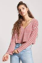 Forever21 Cropped Striped Tee