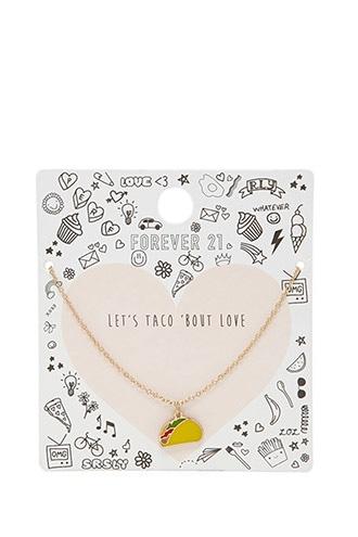 Forever21 Taco Charm Necklace