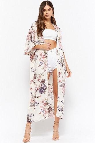 Forever21 Floral Duster Kimono