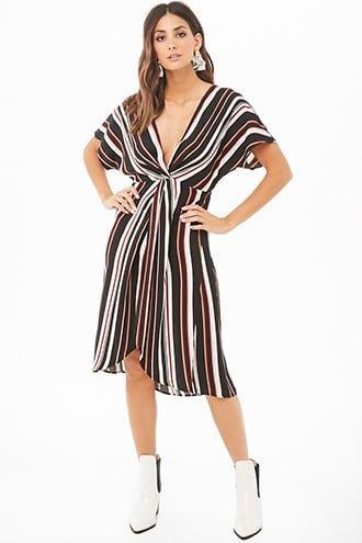 Forever21 Striped High-low Dress