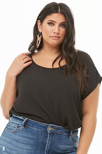 Forever21 Plus Size Chiffon Dolman Top