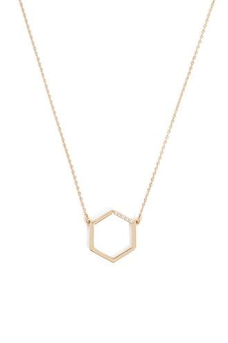 Forever21 Hexagon Pendant Necklace