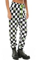 Forever21 The Grinch Print Checkered Joggers