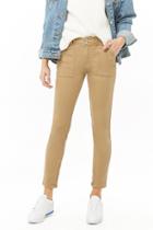 Forever21 Twill Zip-ankle Pants