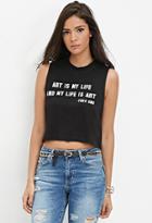 Forever21 Yoko Ono Crop Top
