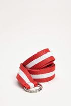 Forever21 Stripe D-ring Waist Belt