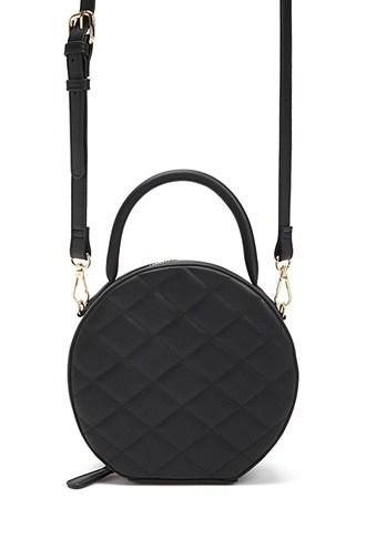 Forever21 Quilted Faux Leather Circle Crossbody