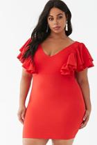 Forever21 Plus Size Ruffle Trim Mini Dress