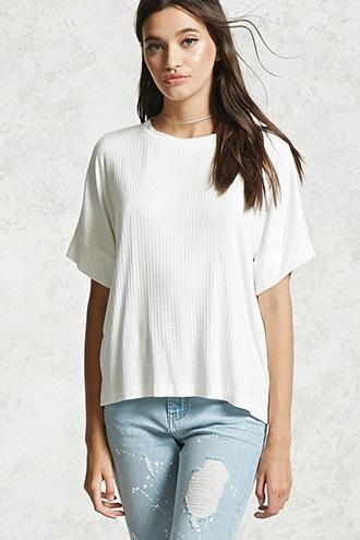 Forever21 Boxy Ribbed Tee