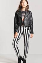 Forever21 Striped Low-rise Skinny Jeans
