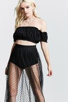 Forever21 Swiss-dot Mesh Maxi Skirt