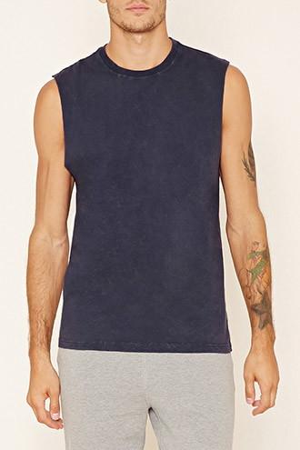 21 Men Men's  Mineral Wash Muscle Tee