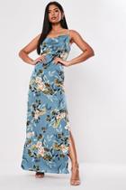 Forever21 Missguided Satin Floral Gown