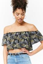 Forever21 Foliage Print Crop Top