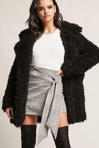 Forever21 Glen Plaid Wrap Skirt