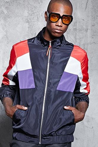Forever21 Contrast Zip-up Windbreaker