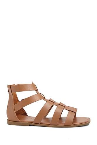 Forever21 Faux Leather Caged Sandals