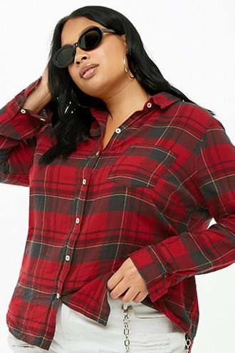 Forever21 Plus Size Flannel Plaid Shirt