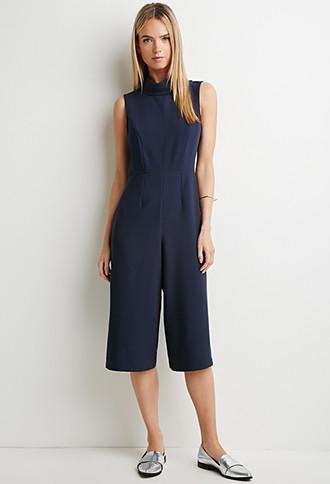 Love21 Cutout-back Culottes Jumpsuit