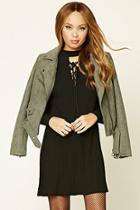 Forever21 Lace-up Swing Dress