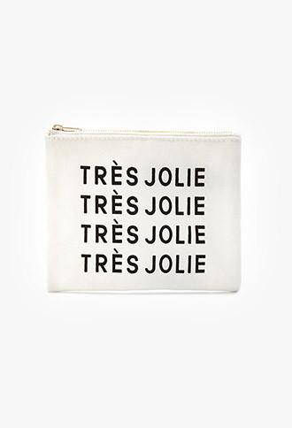 Forever21 Tres Jolie Graphic Pouch