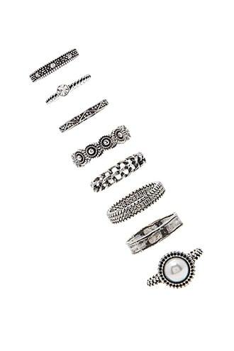 Forever21 Iridescent Ring Set