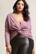 Forever21 Plus Size Ribbed Twist-hem Top