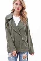 Forever21 Contemporary Slouchy Twill Utility Jacket