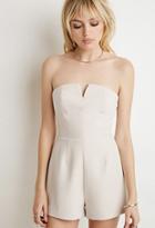 Forever21 Notched Strapless Romper