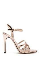 Forever21 Metallic Faux Leather Strappy Sandals