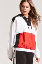 Forever21 Colorblock Flag Graphic Anorak