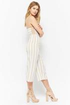 Forever21 Striped Side-cutout Jumpsuit