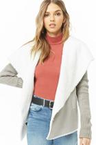 Forever21 Faux Suede & Fur Cardigan