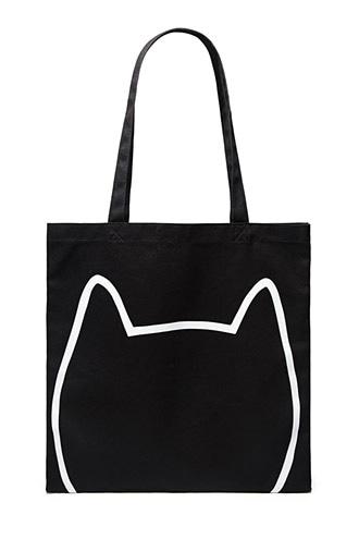 Forever21 Cat Face Graphic Eco Tote