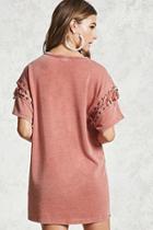 Forever21 Contemporary Lace-up Tee