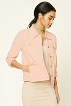 Forever21 Women's  Blush Boxy Button-front Jacket