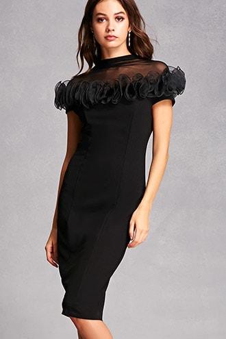 Forever21 Semi-sheer Mesh Bodycon Dress