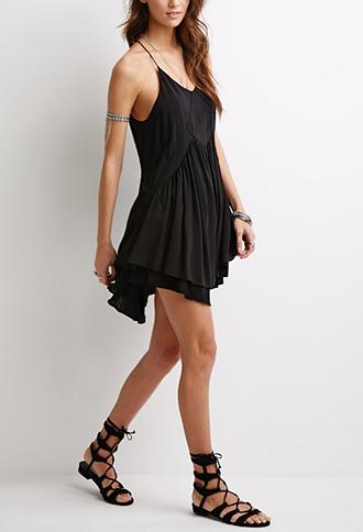 Forever 21 Crochet Mini Dress Black Small