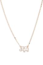 Forever21 Rhinestone Elephant Pendant Chain Necklace