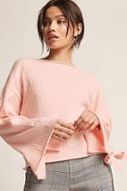 Forever21 Ribbed Wide-sleeve Top