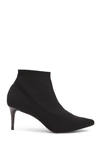 Forever21 Shoe Republic Ribbed Knit Sock Ankle Bootie